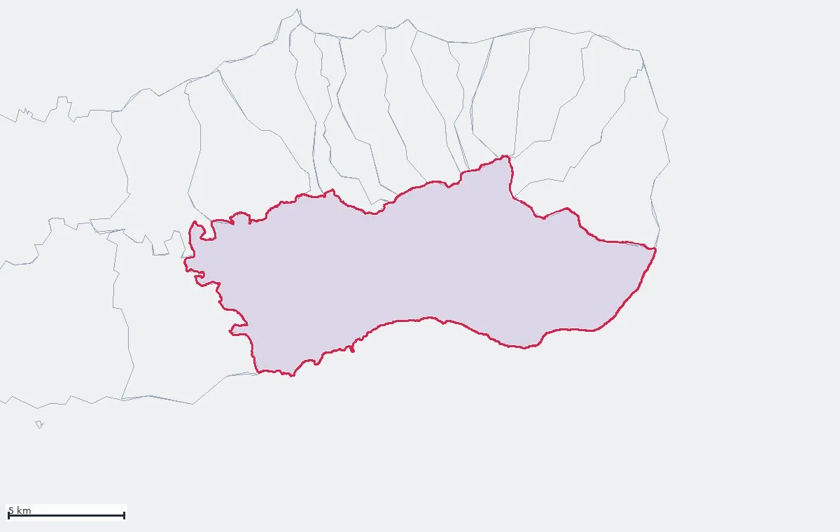 Municipal boundary of Povoação