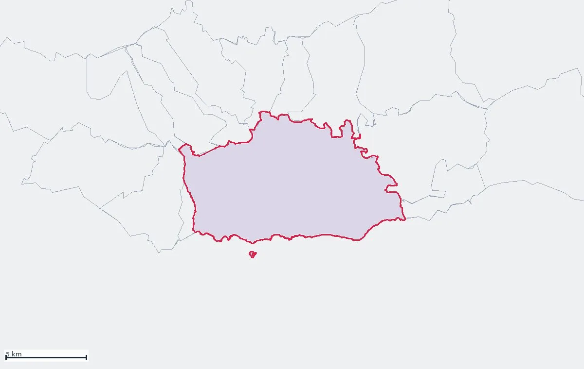 Municipal boundary of Vila Franca do Campo